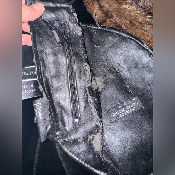 Rare Y2K HISO HIDESOCIETY Shawl Mink Fur Sheepskin Shearling Short Coat - Picture 13 of 14